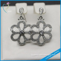 Cheap 925 silver pressed flower earrings